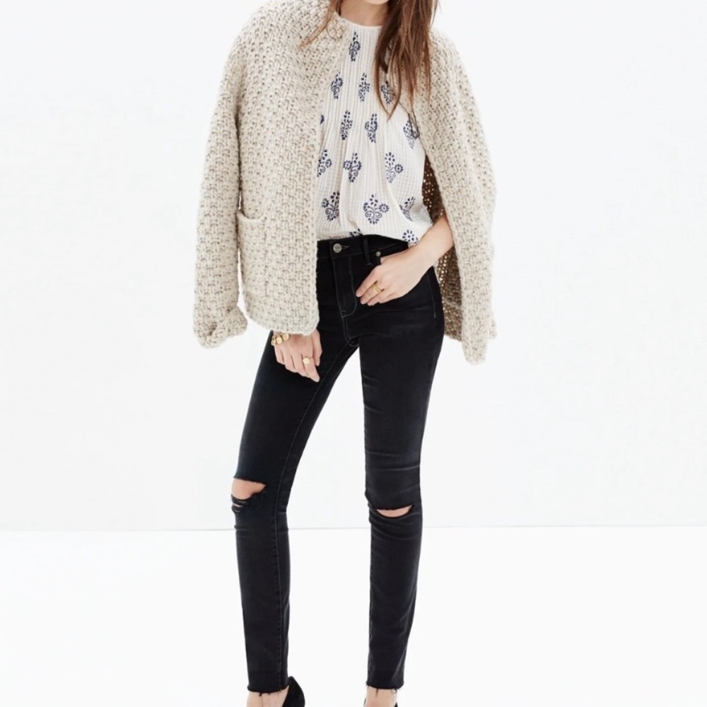 Madewell Black Skinny Jeans for Women 9" midrise 30